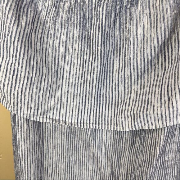 J.Crew Womens Chambray Off the Shoulder Pinstriped Mini Dress Size Small So Cute - Picture 5 of 7